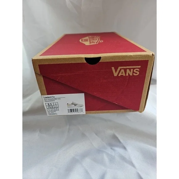 VANS Lowland CC Unisex US W10/ M8.5 TENNIS SHOE VN000BWBWRQ white/red/grey - Picture 2 of 10